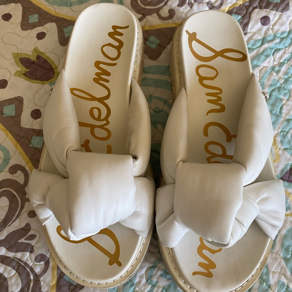 Sam Edelman White Sandals Chic Comfort